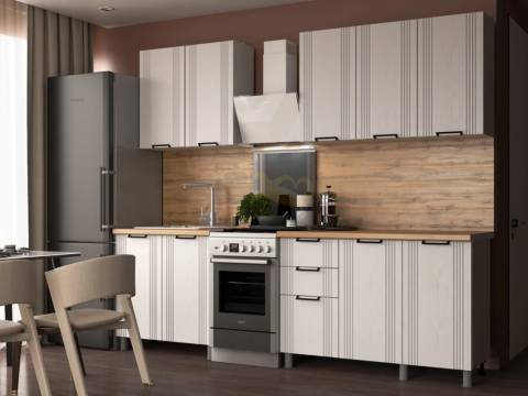 Кухня Вандт 2000 без стекла МДФ Арктик без столешницы