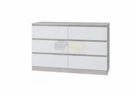 Комод 6 ящиков 1202 Лори дуб серый