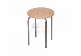 Табурет круглый Эконом 18 С бежевый/серый