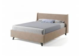 Кровать Лорен с ПМ 1800х2000 мм микровелюр капучино
