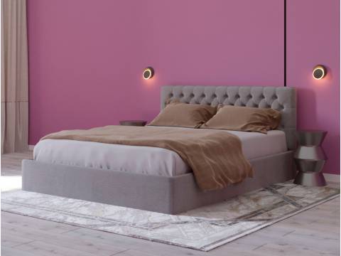 Кровать Сицилия с подъемным механизмом 160 Серый велюр