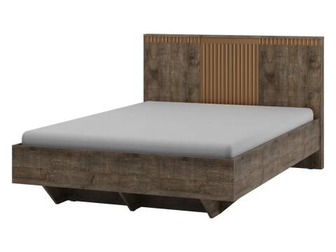 Кровать на цоколе 1400 Ольга 3 дуб коми