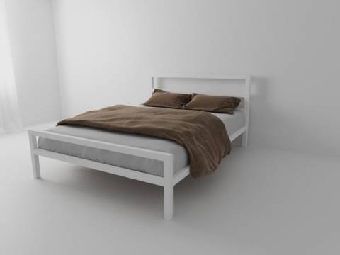 Кровать металлическая Комфорт 1400 белая