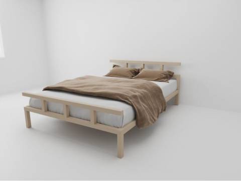 Кровать металлическая Лофт 1800 бежевая