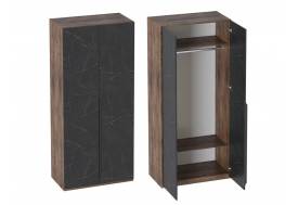 Шкаф двухстворчатый Браун с глухими дверями со светильником