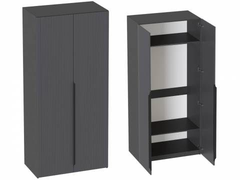 Шкаф двухдверный Нора Графит