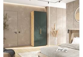 Шкаф 2-х створчатый (900) Ирис Браш Мени Грин, Дуб Крафт