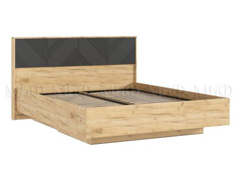 Кровать парящая 1600 Ирис (с ПМ) Браш Графит/Дуб Крафт
