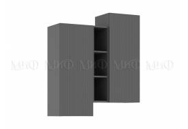 Шкаф подвесной комбинированный Оскар Графит Софт