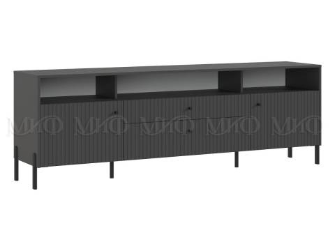 Тумба ТВ (металл) Оливия Графит Софт, Графит