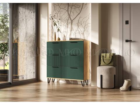 Обувница (1000) Флэш Браш Мени Грин, Дуб Крафт