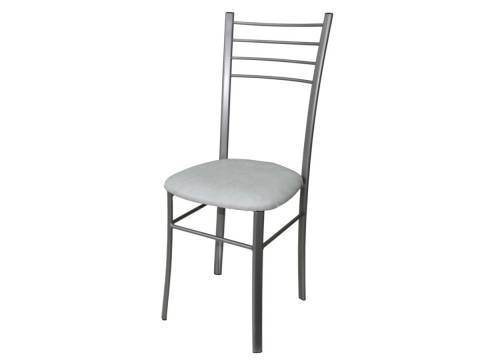 Стул Лайт ДХ-5 на серебряном каркасе обивка белый