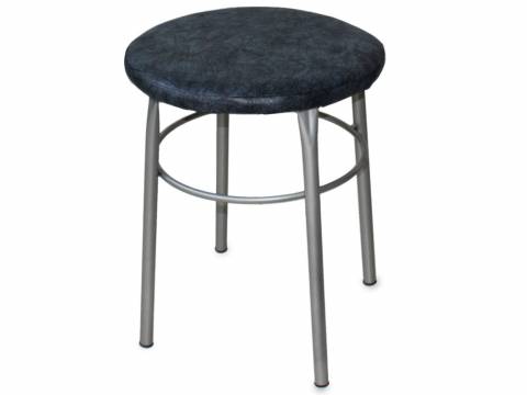 Табурет круглый ДХ-10 обивка черный