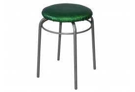 Табурет круглый с кольцом ДХ-11 обивка изумруд