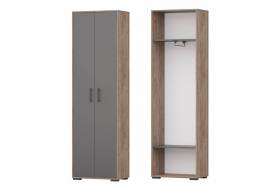 Шкаф для одежды Домино 2-3430 Дуб Крафт Табачный, Графит