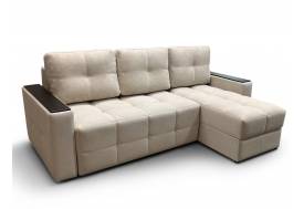 Диван угловой Симпл Клетка с МДФ вивальди 3