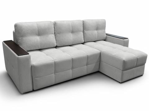 Диван угловой Симпл Клетка с МДФ вивальди 14