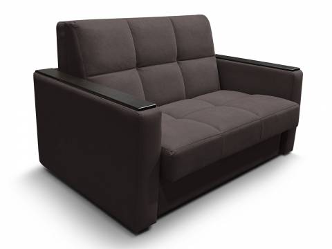 Диван Рэй 1200х2000 Клетка с прямыми подлокотниками с МДФ вивальди 10