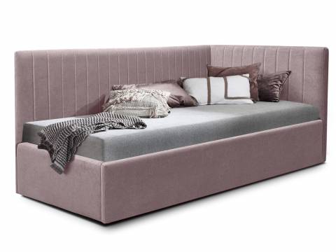 Кровать подростковая левая 900 Фрейм Страйп без подъема мелита 25