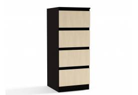 Комод 480 с 4-ящиками Дуэт Люкс Венге/дуб молочный