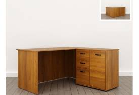 Стол угловой с тумбой (С-31) Soft однотонный