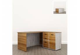 Стол угловой с тумбой (С-31) Soft комбинированный