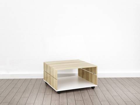 Журнальный стол (О-1) Eclectic lite Дуб рокпайл-белый