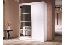 Шкаф-купе Гранд-1 1600 Белый гладкий-двери Зеркало-ЛДСП