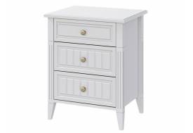 Тумба прикроватная 3 ящика Мэгги Белый