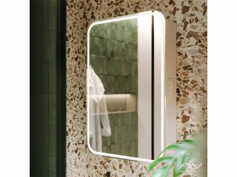 Шкаф зеркальный Lana 55 белый холодный