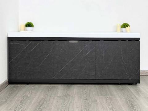 Экран под ванну МДФ Rita Black 1500 мм черный мрамор