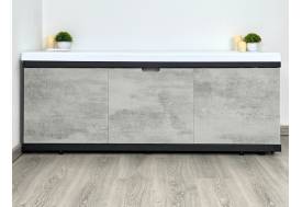 Экран под ванну МДФ Rita Black 1600 мм серый бетон