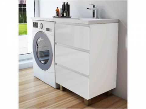 Тумба с раковиной Dallas Luxe 1000 напольная 3 ящика правая