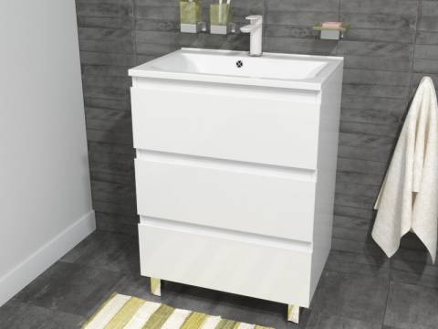 Тумба с раковиной Bali new 800 напольная 3 ящика
