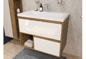 Тумба с раковиной Monaco Wood 800 2 ящика с нишей