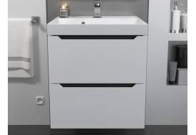 Тумба с раковиной Uperwood Tanos матовая белая/графит 50 см