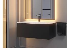 Тумба с раковиной Uperwood Parma Premium черная 85 см