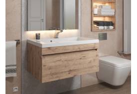 Тумба с раковиной Uperwood Eva Крафт Табачный 75 см