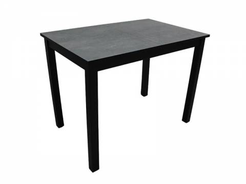Стол раздвижной Литл серый мрамор/черный