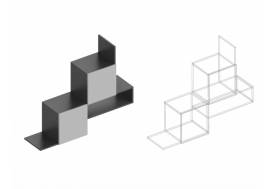 Полка универсальная 2-створки Вита тёмно серый лофт