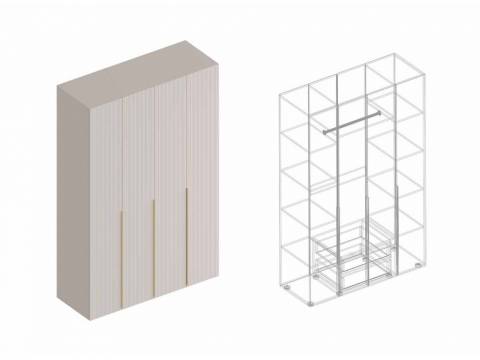 Шкаф Тефия 4-створки для одежды 1400