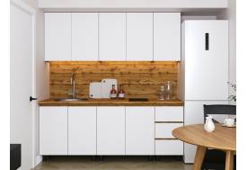 Кухонный гарнитур Норди Reform 2000 мм ЛДСП Вотан/Белый