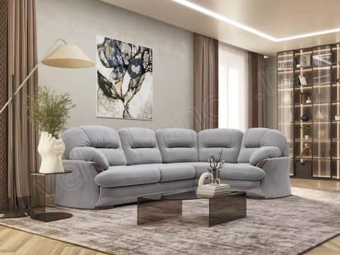 Угловой диван Квин 6 Ultra Smoke левый