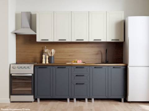 Кухонный гарнитур Лилия 2000 мм Керамика/Сталь