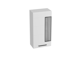 Шкаф-витрина 1145 Кёльн Белый Аляска/ Белый глянец