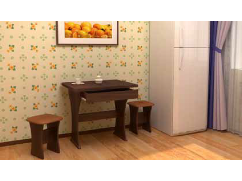 Стол поворотно-раскладной с ящиком Ларго