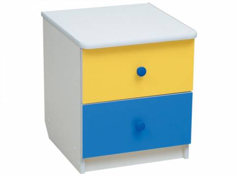 Тумба прикроватная Радуга желтый + синий